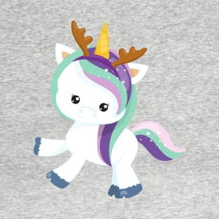 Winter Unicorn, Cute Unicorn, Magic Unicorn T-Shirt